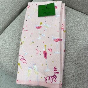 Kate Spade Holiday Pink Champagne Cheers 🥂🎄2pk Kitchen Towel set NWT